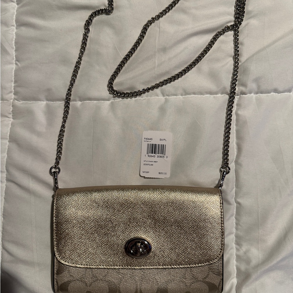 Coach F40645 Crossbody silver/platinum